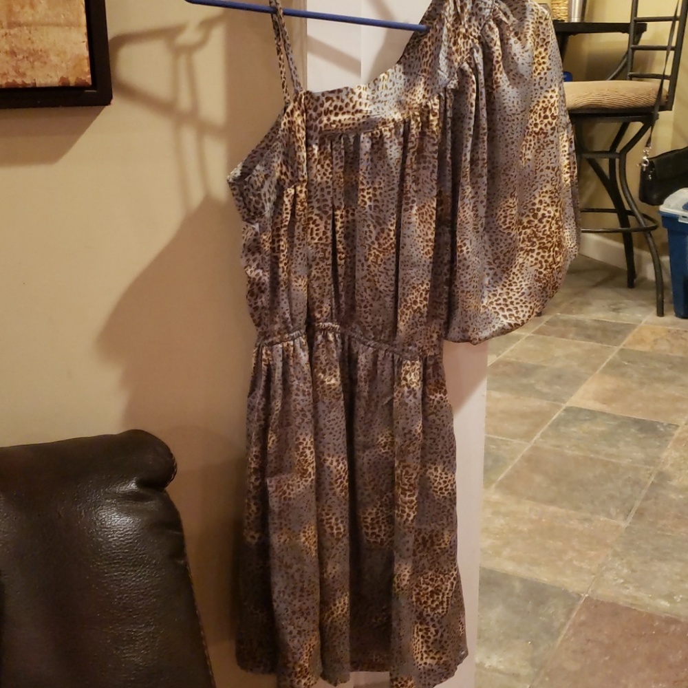 Blue Leopard print dress